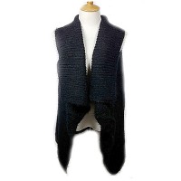 Cardigans & Vests - Knitted Cardigan - Black - VT-9402-2BK