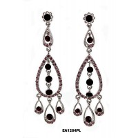 Chandelier Crystal Earrings - Purple - ER-EA1264PL