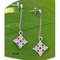 925 Sterling Silver/ Designer Inspired Earring Set - ER-SV1154CL