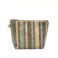 Jute Cosmetic Purses: Multi Stripes - CM-JTP107