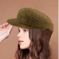 Angora Wool Newsboy Cap - HT-6163BN