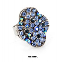 Austrian Crystal  Ring  - Blue Color - RN-243BL