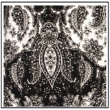 Tunics Tops with 3/4 Sleeves, Paisley Print – Black & White
